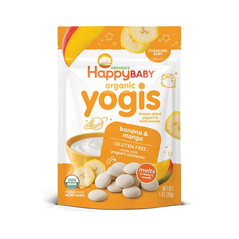 Happy Baby Organics Baby Snacks, Greek Yogis, Freeze Dried。